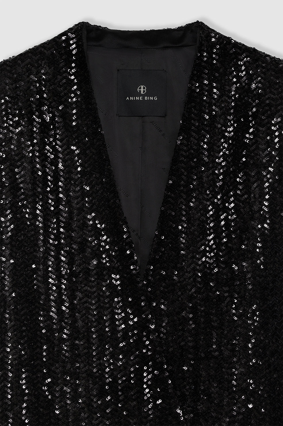 Veneda Mini Dress - Black Sequin View 4