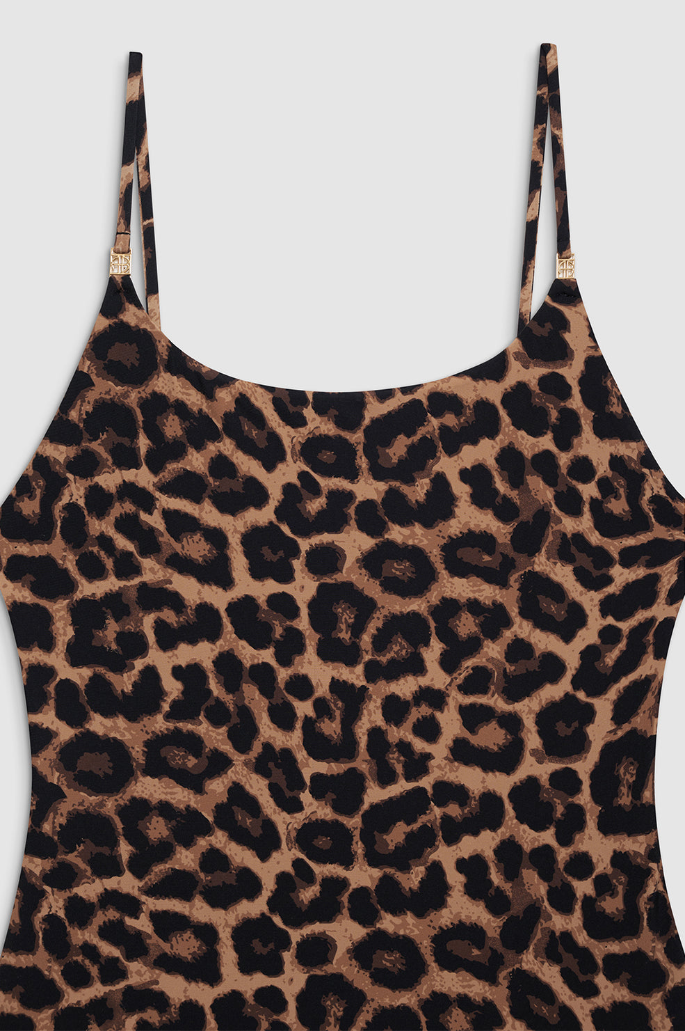 ANINE BING Vesta One Piece - Black And Brown Leopard