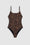 ANINE BING Vesta One Piece - Black And Brown Leopard