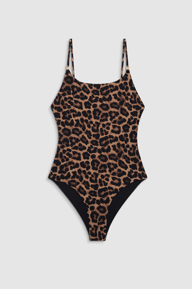 Vesta One Piece - Black And Brown Leopard