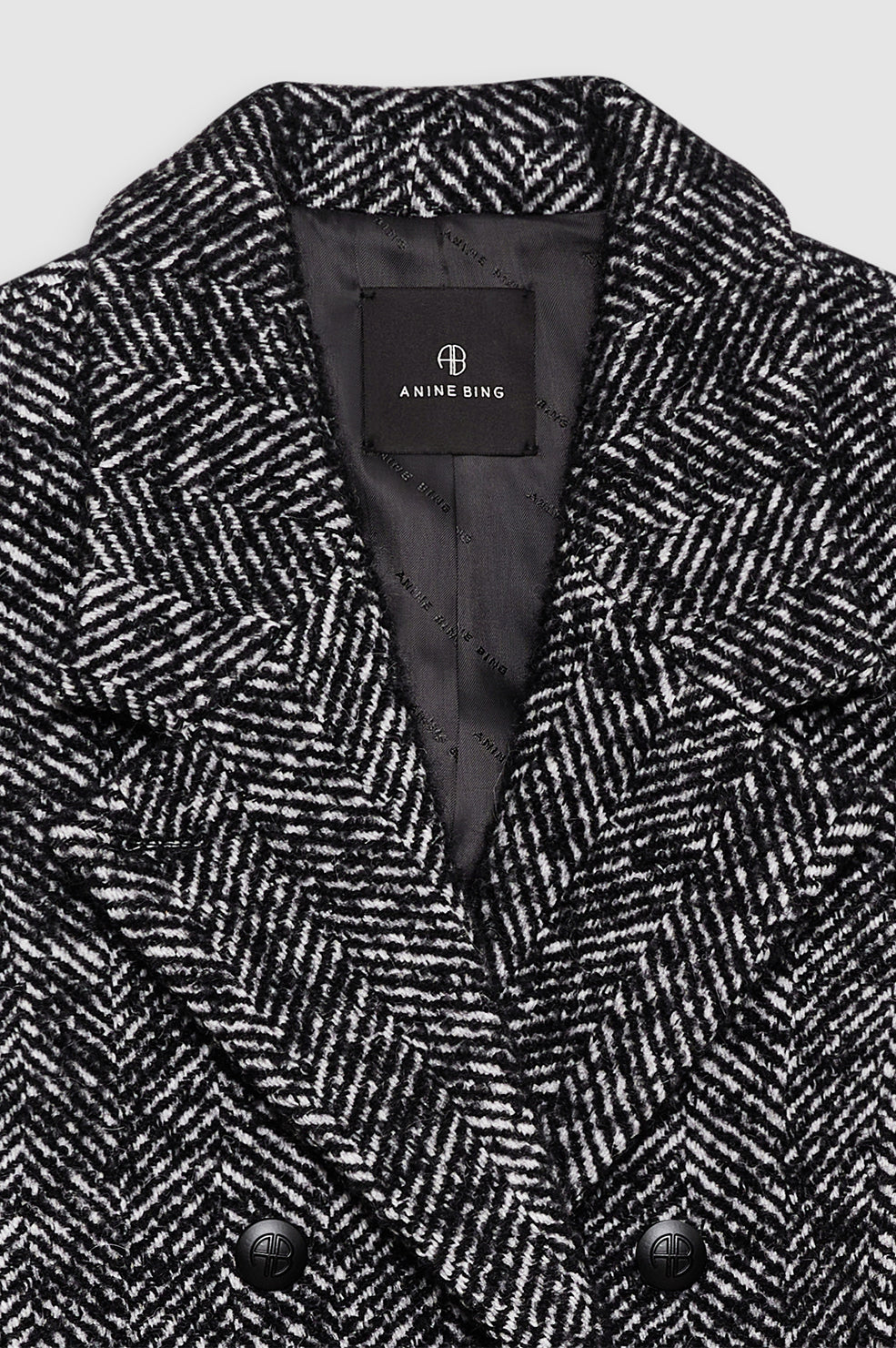Vienna Blazer - Black and White Tweed View 4