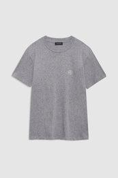 ANINE BING Wagner Tee Soft Stencil - Dark Grey Melange - front view
