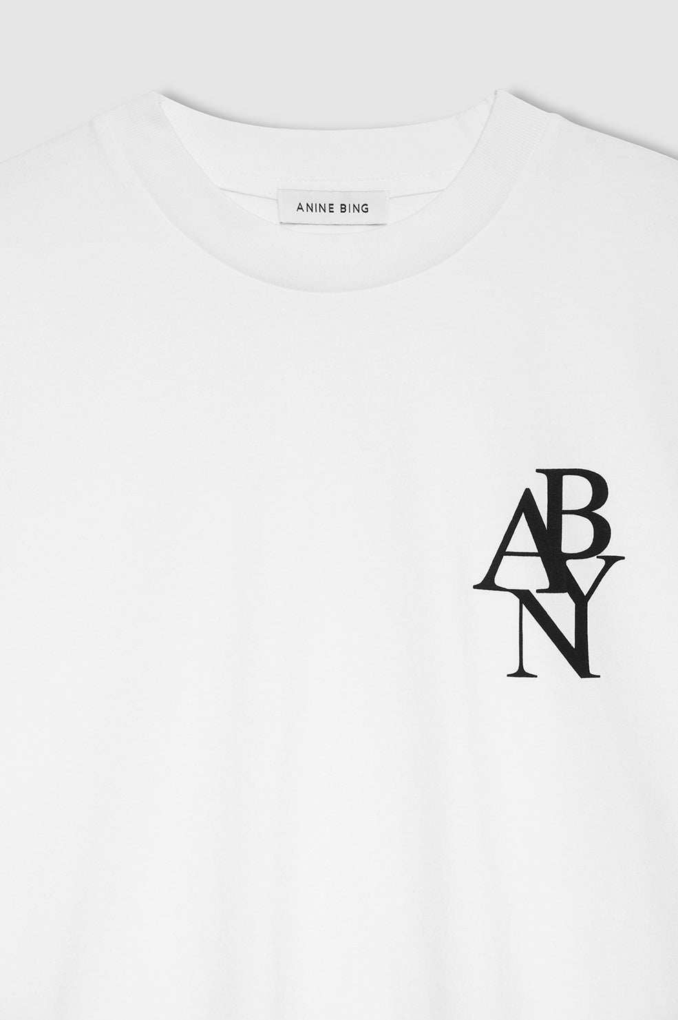 ANINE BING Walker Tee Ab Ny - Ivory - detail view