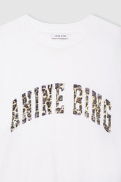 ANINE BING Walker Tee Anine Bing Leopard - Ivory - Detail View