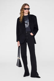 ANINE BING Walker Tee California - Vintage Black - on model front second image