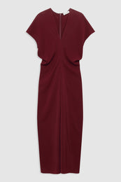 ANINE BING Zadig Dress - Cabernet - front view