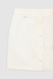 ANINE BING Zaire Mini Skirt - Cream - Detail View 