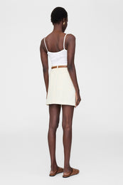 ANINE BING Zaire Mini Skirt - Cream - On Model Back 