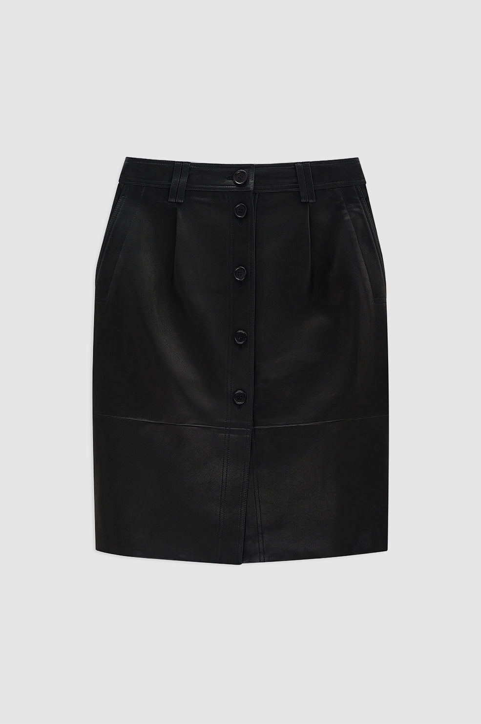 Zaire Skirt - Black Leather View 3