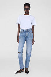 ANINE BING Zoey Slingback Heels - Leopard Calf Hair - On model Front