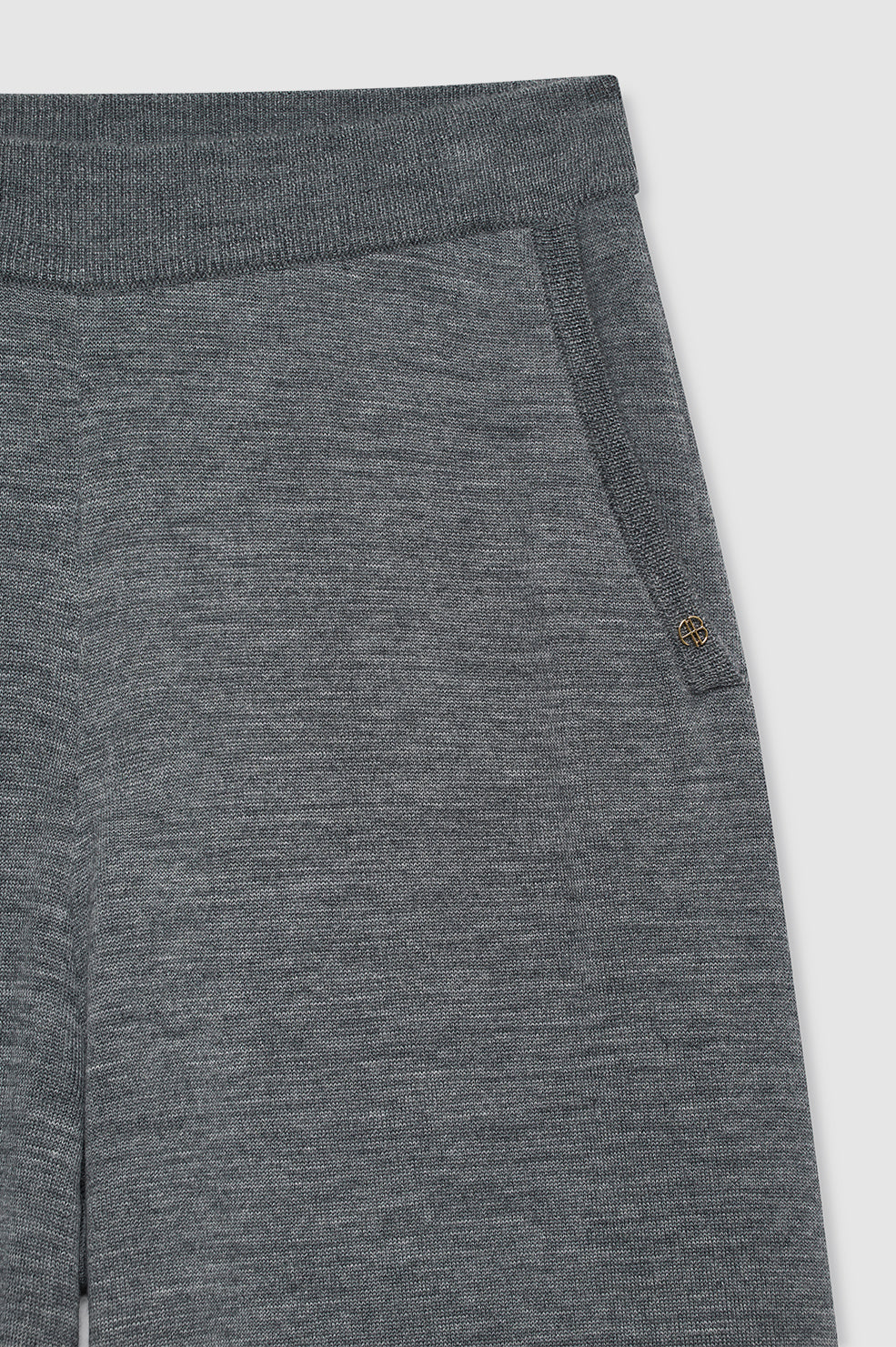 ANINE BING Adley Pant - Medium Heather Grey - detail view
