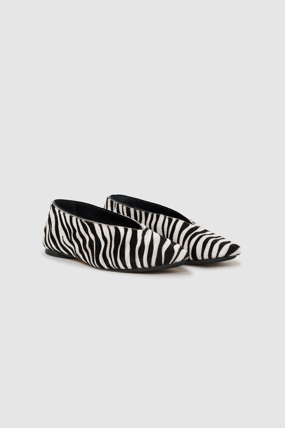 Ana Flats Calf Hair  - Zebra View 5