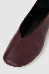 ANINE BING Ana Flats Smooth Leather - Fig - detail view