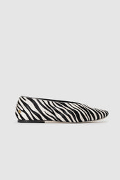 ANINE BING Ana Flats Calf Hair  - Zebra - front view