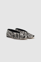 ANINE BING Ana Flats Calf Hair  - Zebra - pair side view