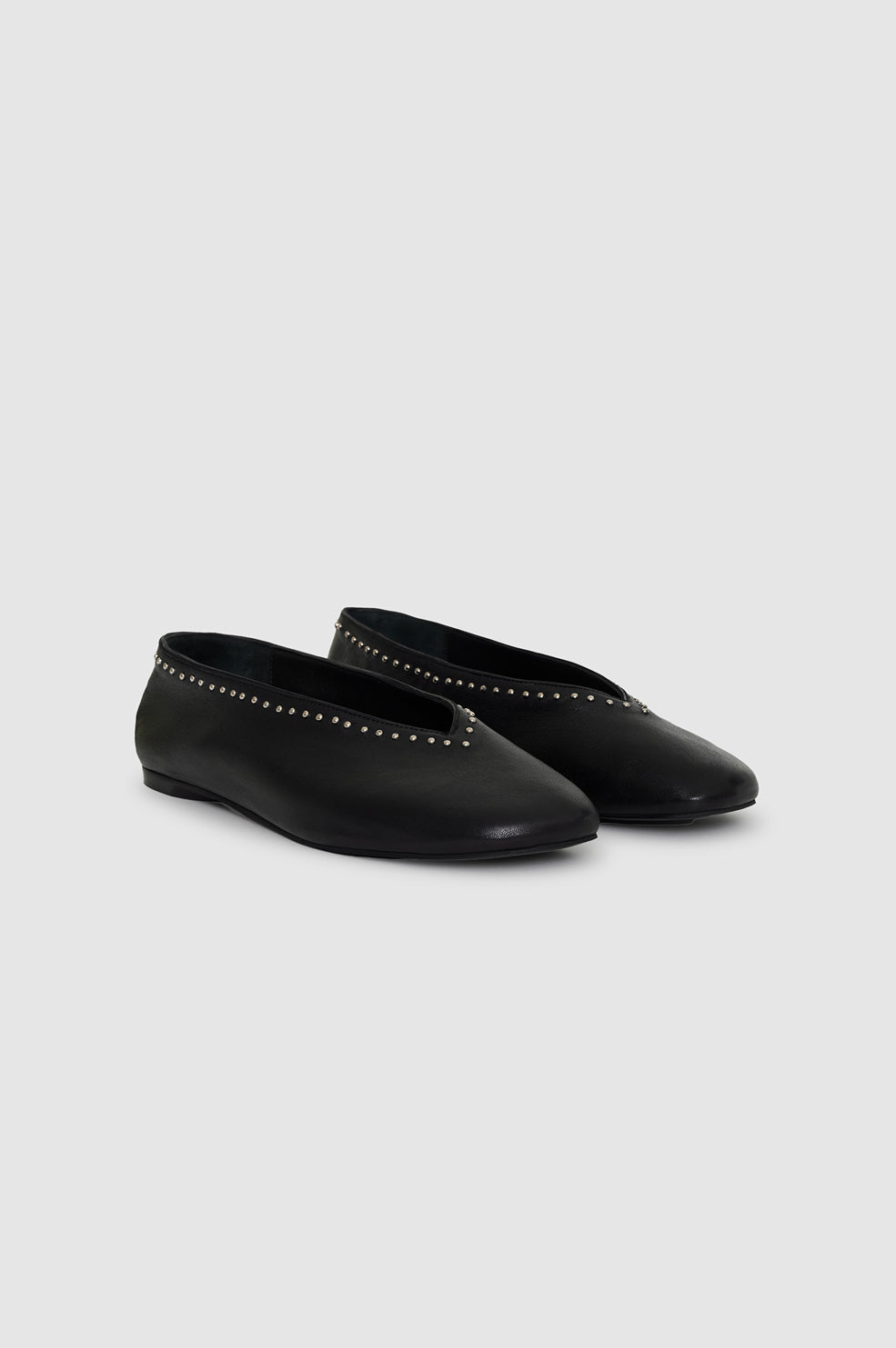 Ana Flats Studs - Black View 5