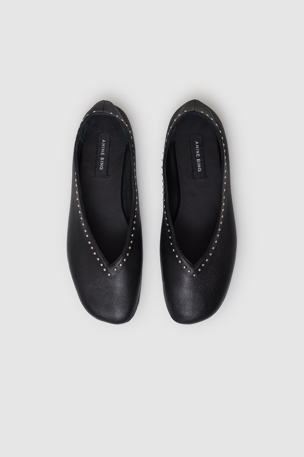 Ana Flats Studs - Black View 3