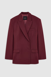 featured-img/ANINE BING Aretha Blazer - Burgundy - front view