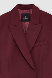 ANINE BING Aretha Blazer - Burgundy - back view