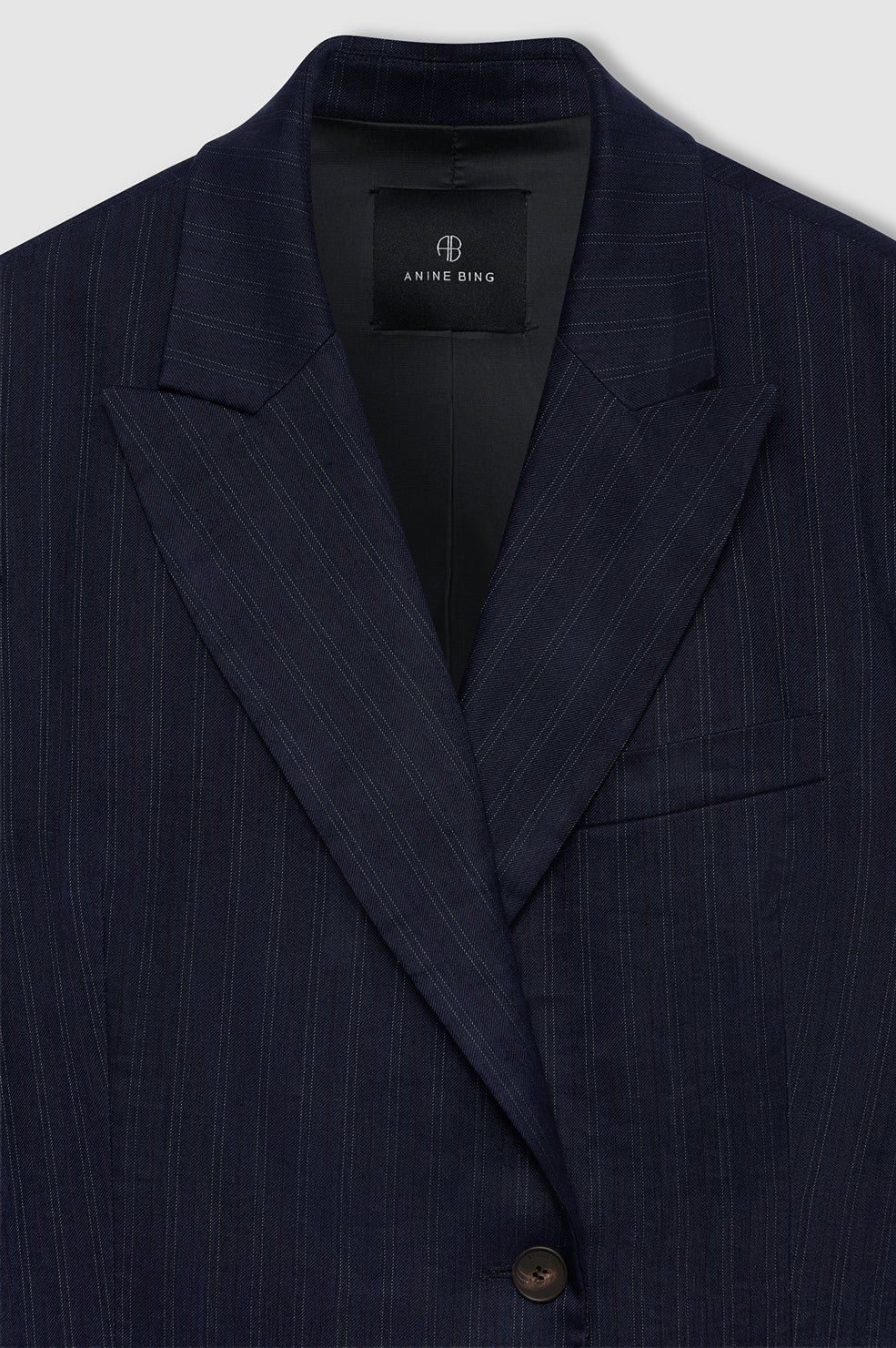 Aretha Blazer - Navy Pinstripe View 4