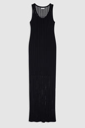 ANINE BING Arie Long Dress - Black - front view