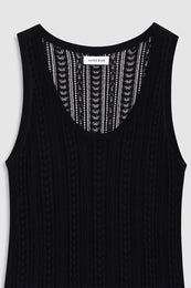 ANINE BING Arie Long Dress - Black - detail view
