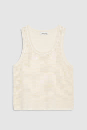 ANINE BING Arie Tank - Ivory - front view