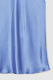 ANINE BING Bar Silk Skirt - Storm Blue - detail view