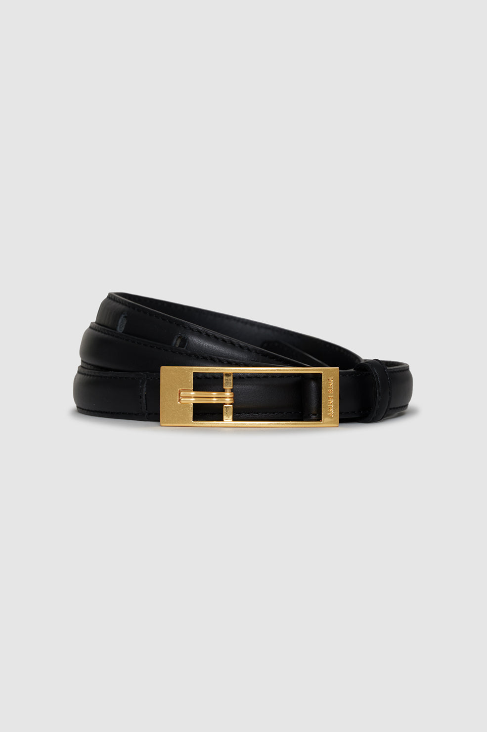 Double Elly Belt Smooth Leather - Black View 4