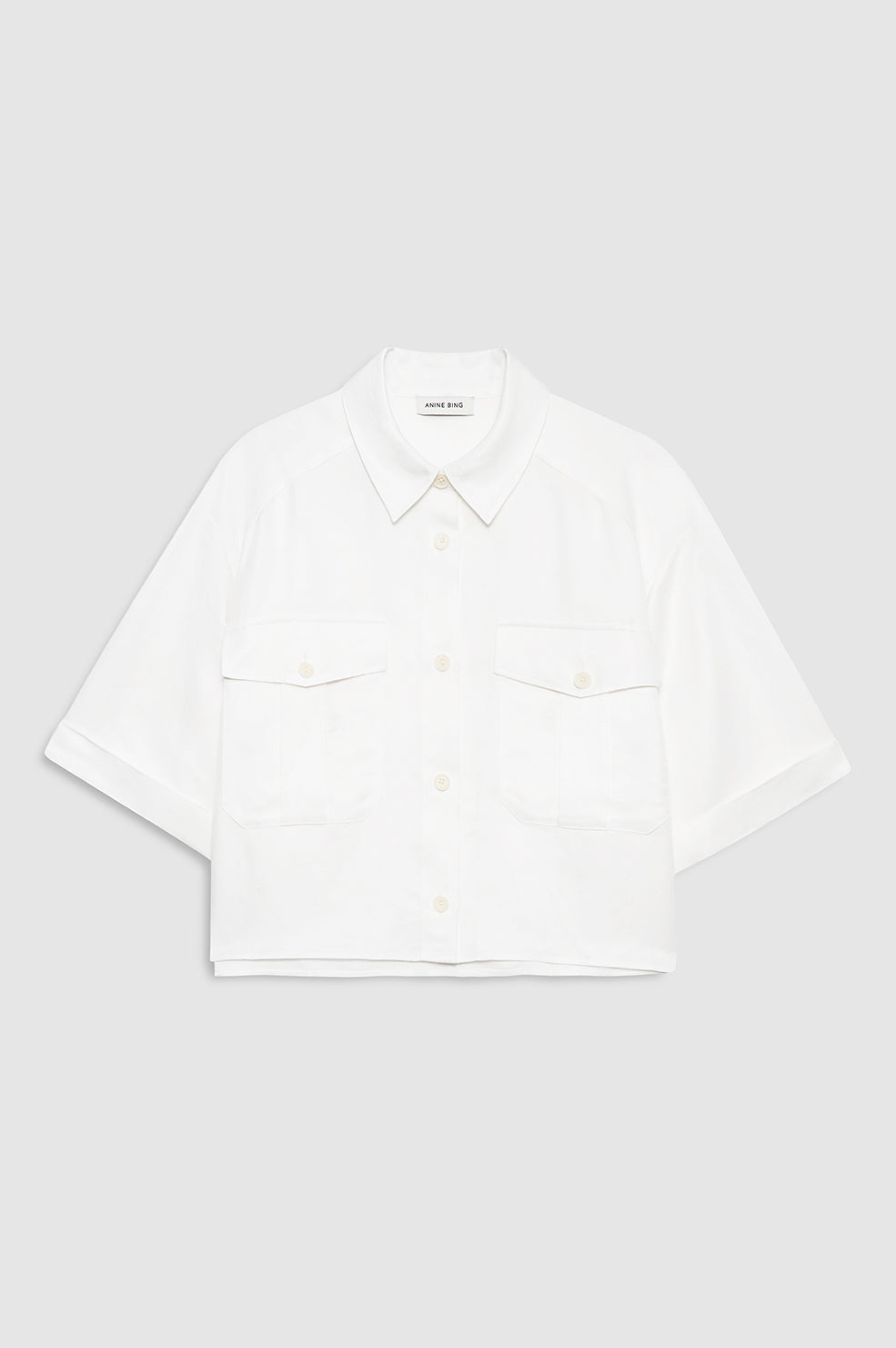 Edith Shirt - Black Linen Blend View 3