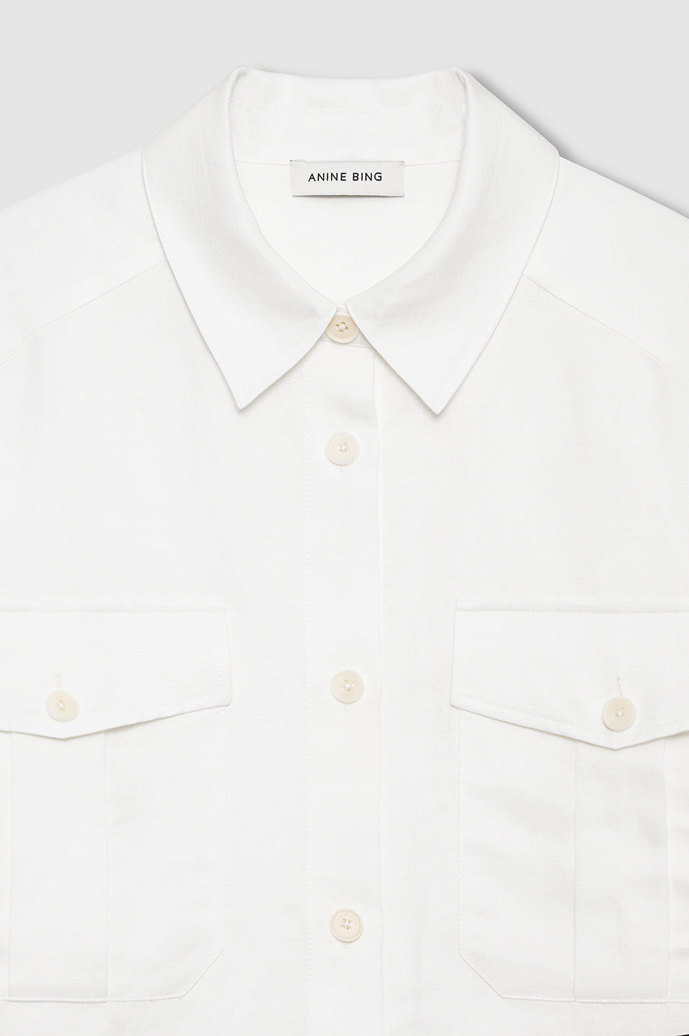 Edith Shirt - Black Linen Blend View 4