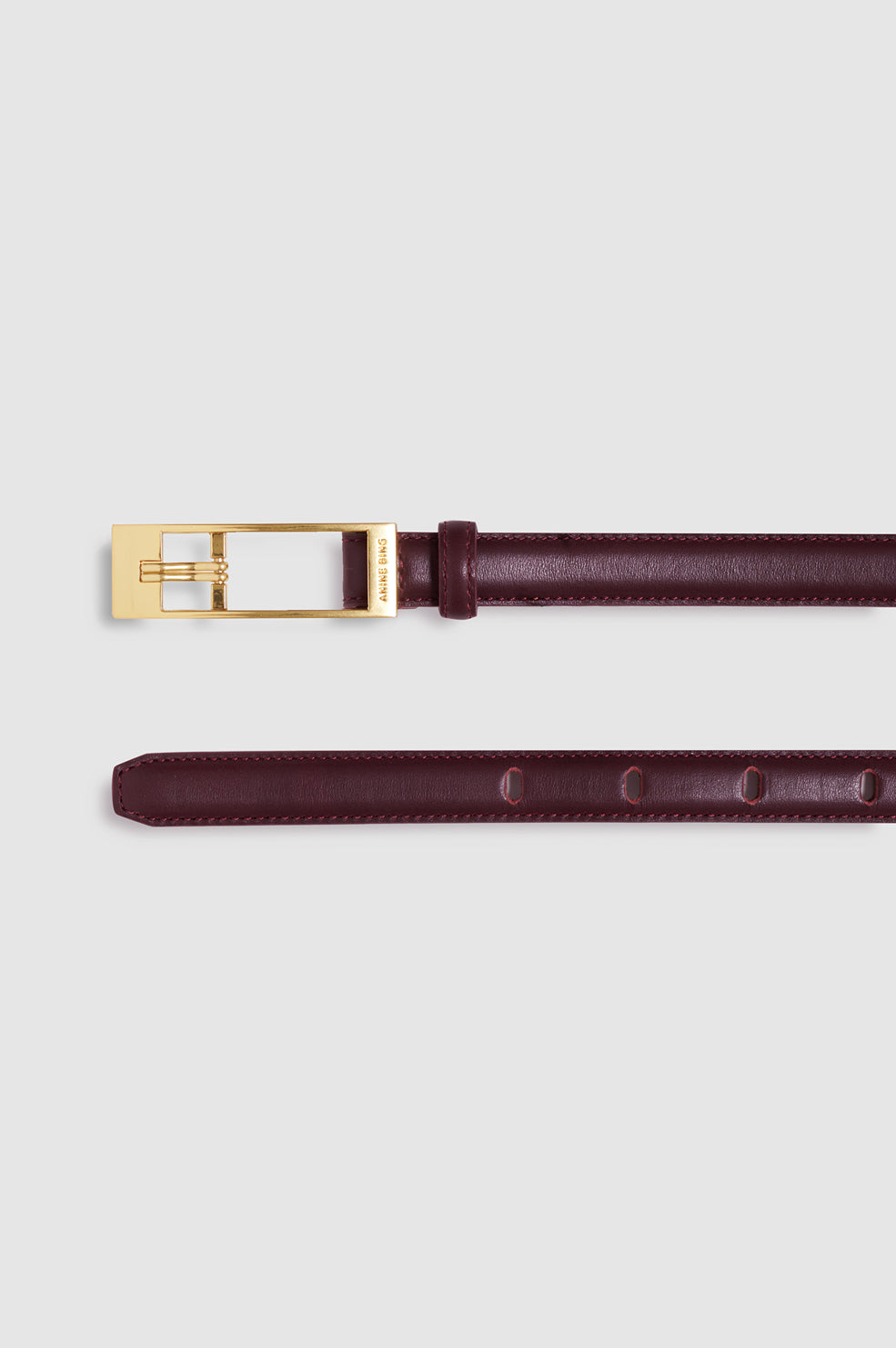 Elly Belt Smooth Leather - Fig View 5