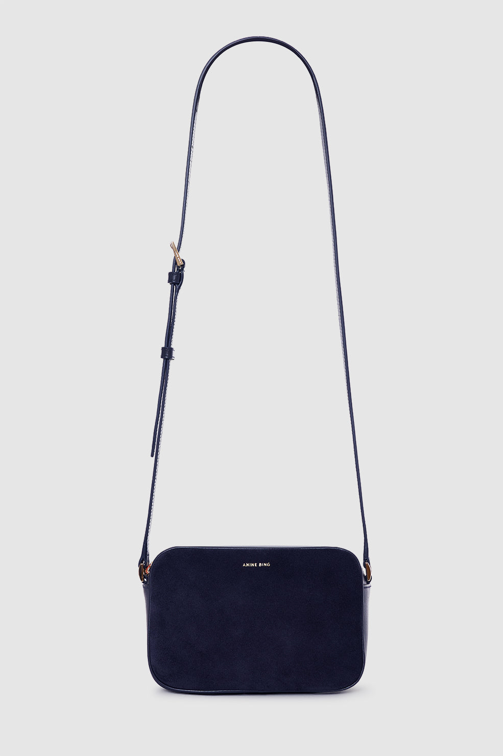 Elly Camera Bag - Navy Suede View 1