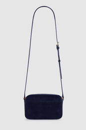 ANINE BING Elly Camera Bag - Navy Suede - back view
