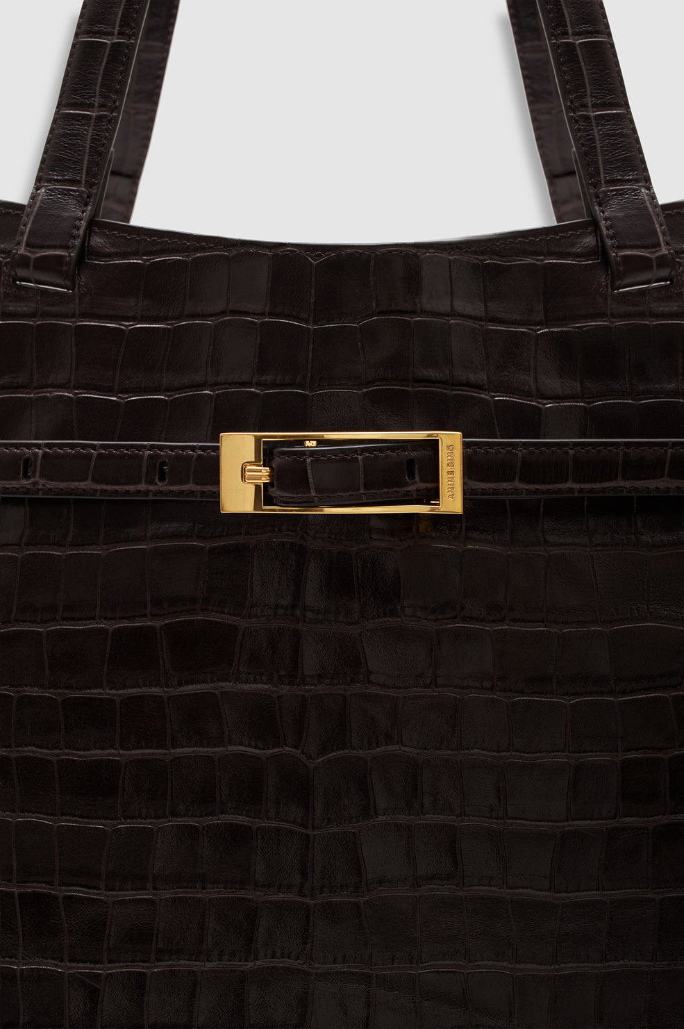 Elly Tote Embossed - Dark Brown View 5