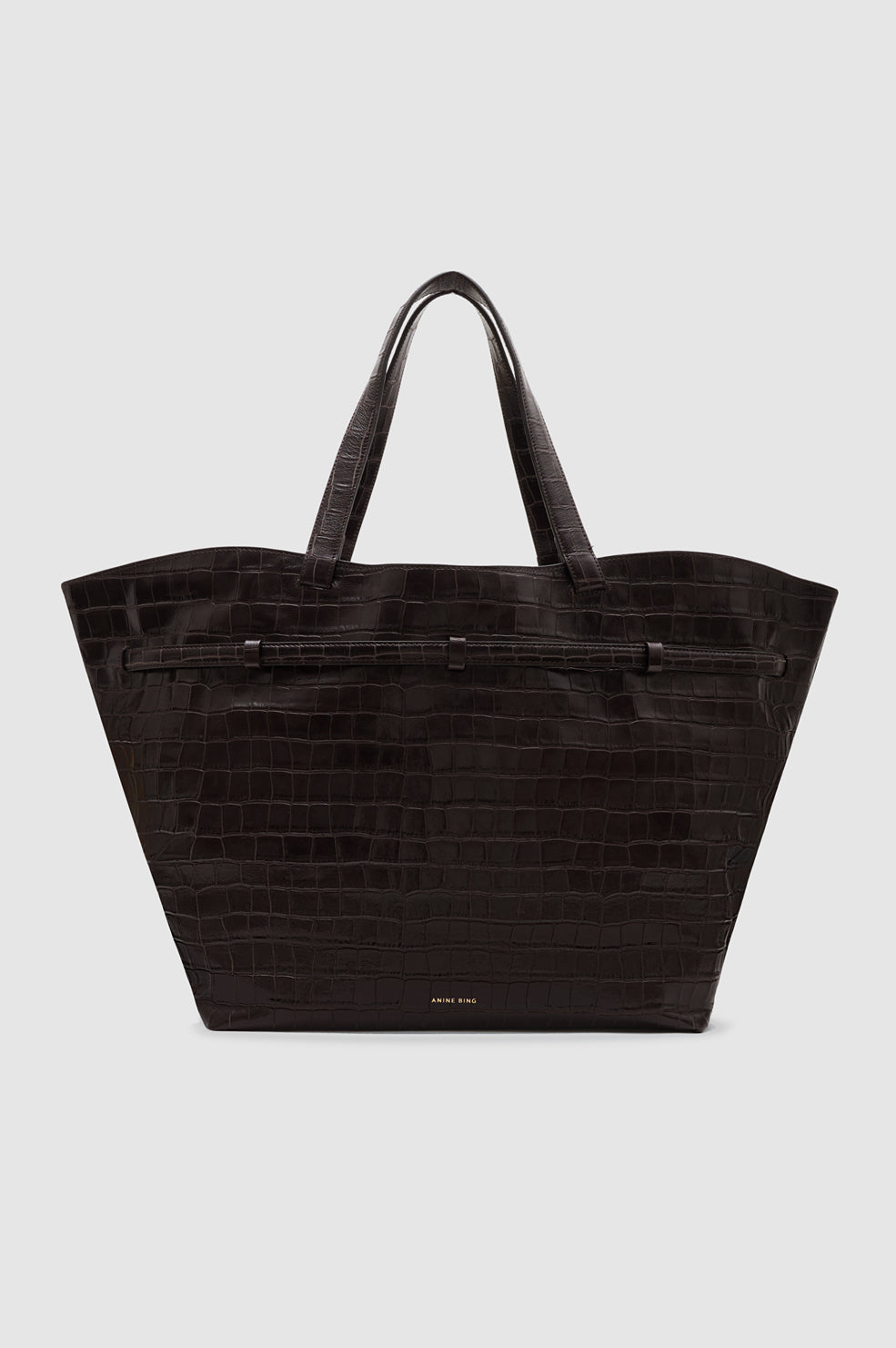 Elly Tote Embossed - Dark Brown View 3