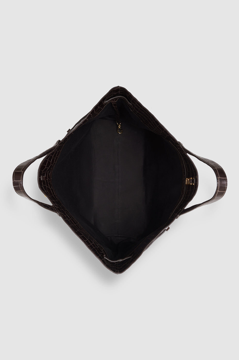 Elly Tote Embossed - Dark Brown View 4