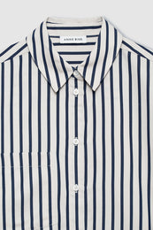 ANINE BING Essie Cropped Shirt - Maritime Stripe - detail view