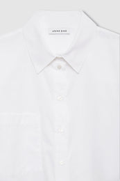 ANINE BING Essie Cropped Shirt - White - front view - detail view
