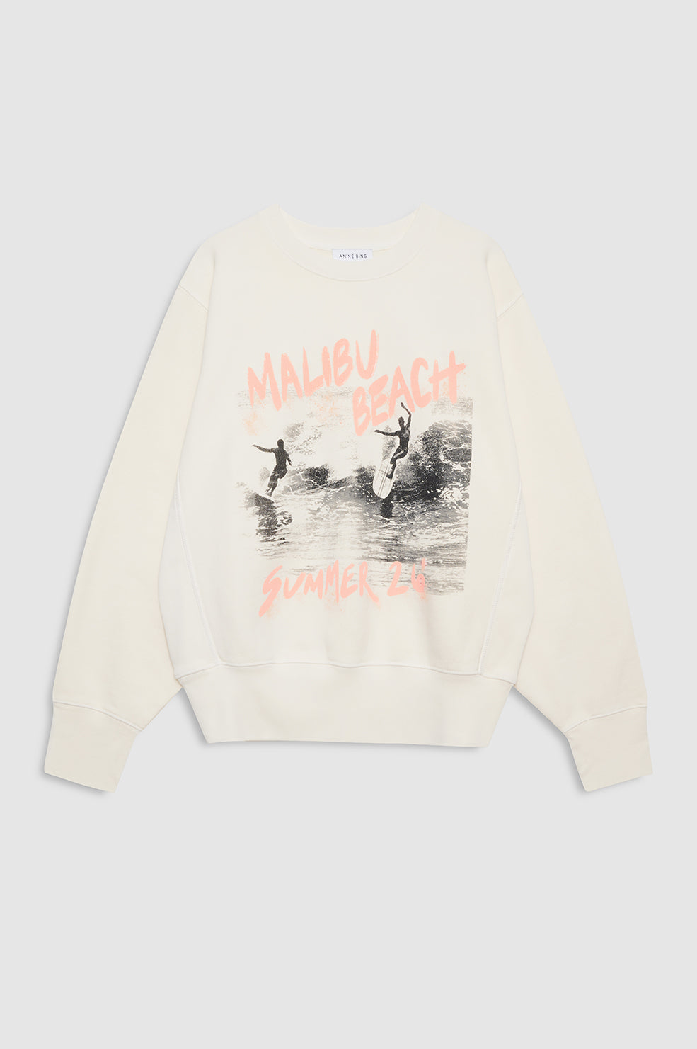 Harry Shrunken Sweatshirt Surfer - Washed Buttercream View 3