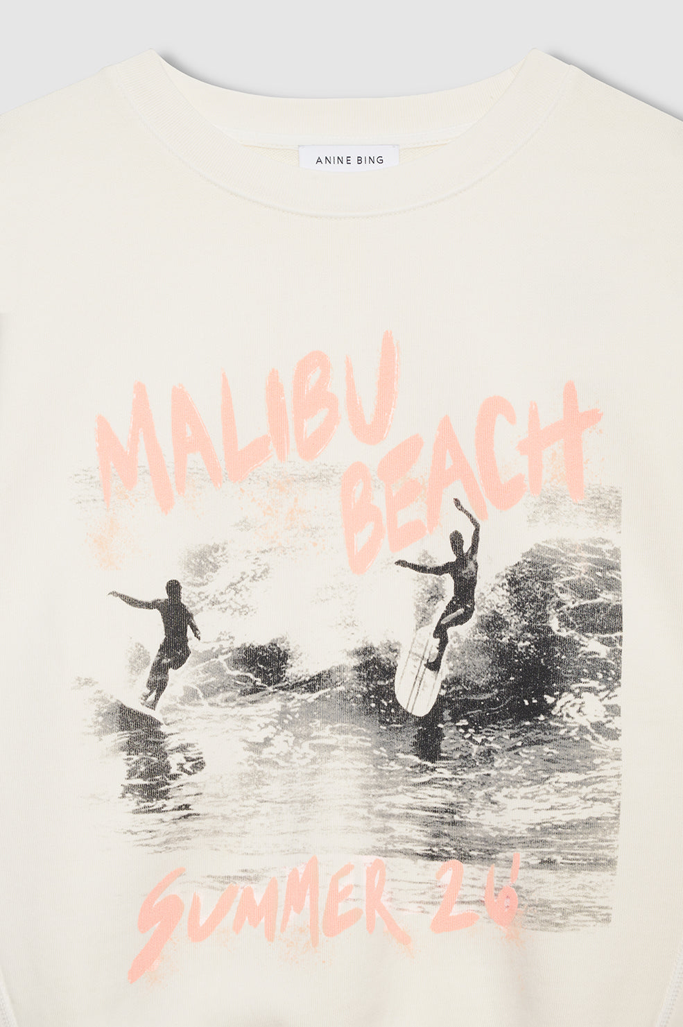 Harry Shrunken Sweatshirt Surfer - Washed Buttercream View 4