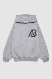 featured-img|ANINE BING Jaci Hoodie Letterman - Medium Heather Grey - front view