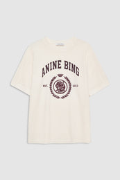 ANINE BING Jaylin Tee Collegiate - Cream - front view