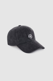 ANINE BING Jeremy Baseball Cap - Washed Smoke Grey - side view