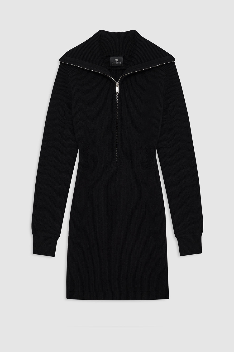 June Trucker Collar Dress - Black View 3