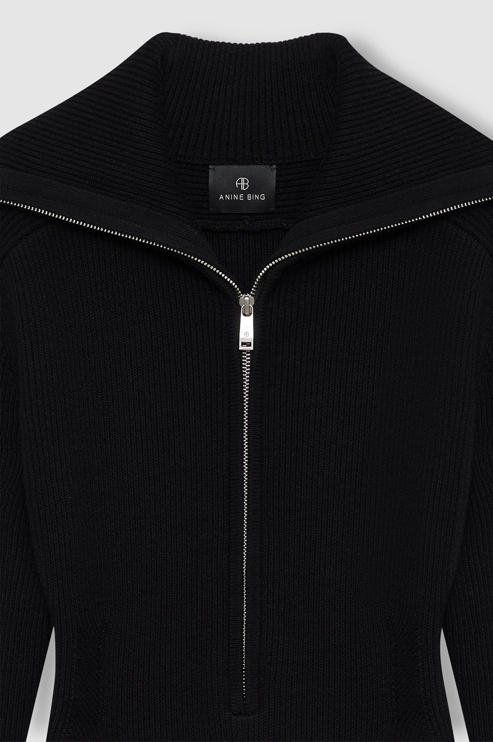 June Trucker Collar Dress - Black View 4