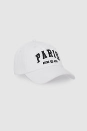 ANINE BING Jeremy Baseball Cap Paris University - White - side view