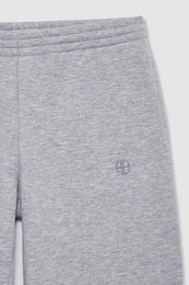 ANINE BING Kacey Sweatpant Monogram - Medium Heather Grey - detail view
