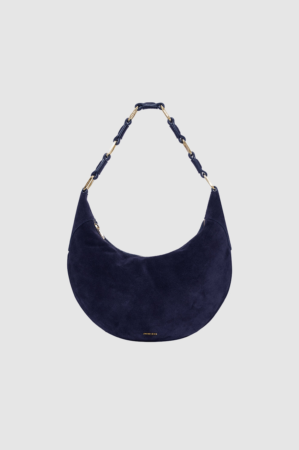 Kate Hobo Bag - Navy Suede