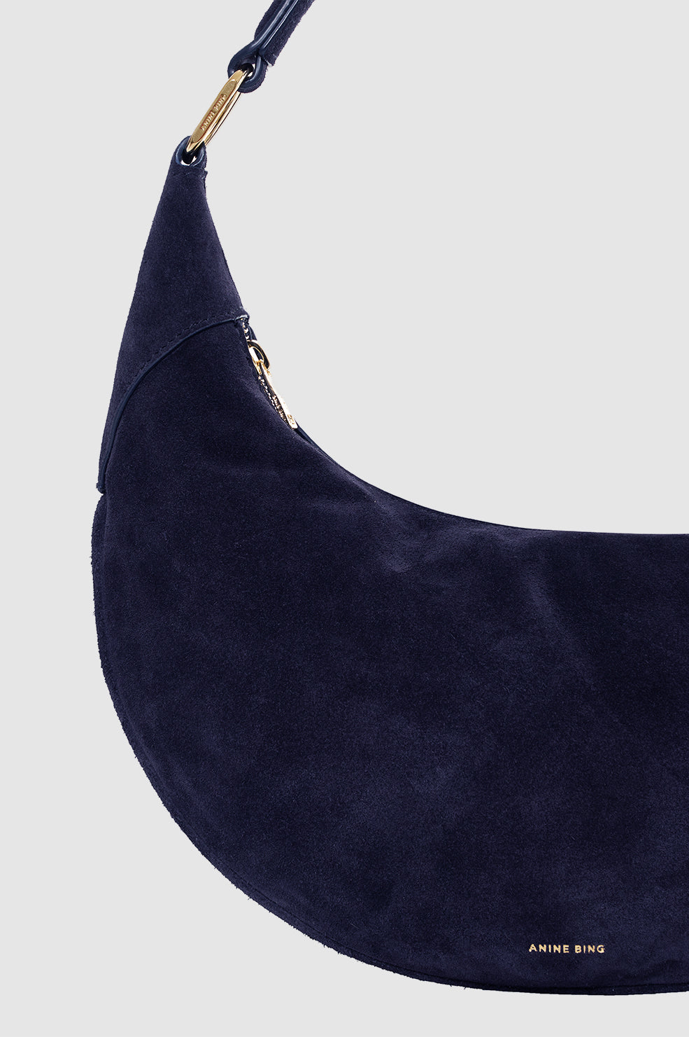 Kate Hobo Bag - Navy Suede View 5